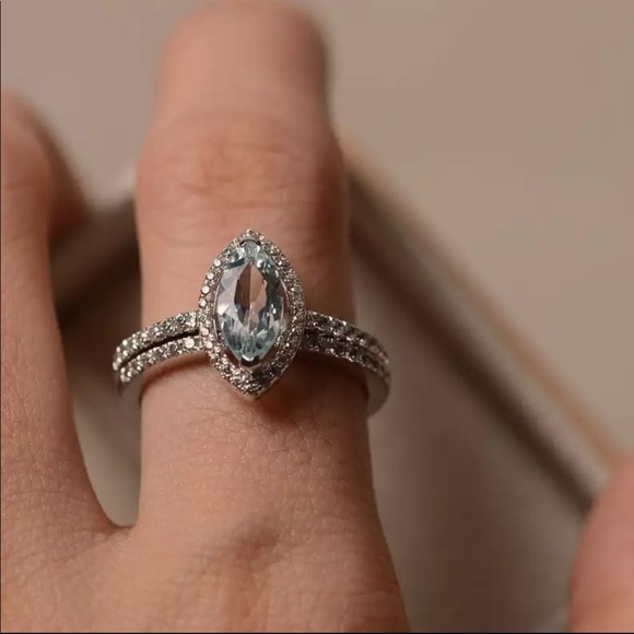 New Marquise Cut Women’s 925 Silver Ring - Picture 6 of 6